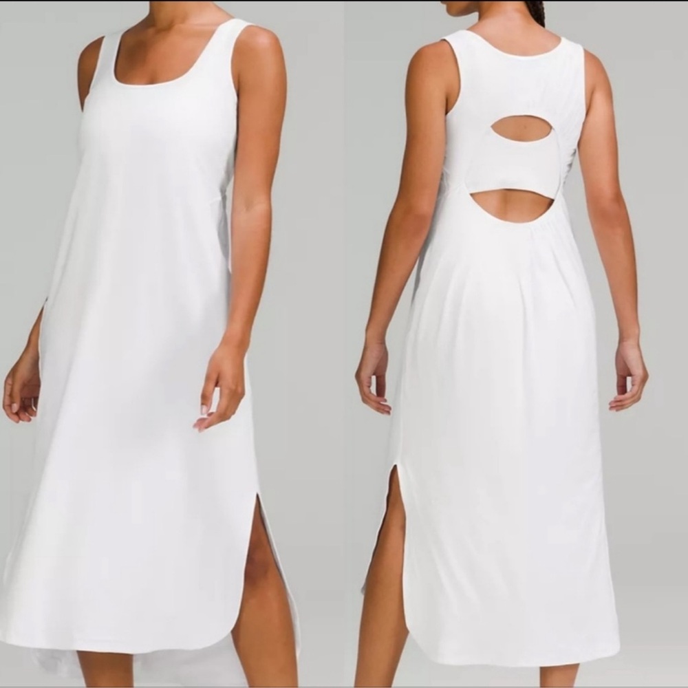Lululemon Pima Cotton Open Back Midi Dress Size 8